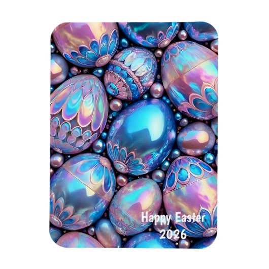 EASTER ~ Shiny Eggs ~ Flexible Photo Magnet (Vertikal)