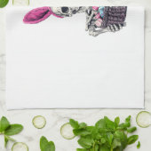 Easter Skull � Funny Bunny Skeleton Geschirrtuch (Gefaltet)