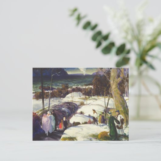 Easter Snow Feiertagspostkarte (Stehend Vorderseite)