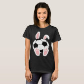 Easter Soccer  Bunny Ears Ball Cute Rabbit Sport T-Shirt (Vorne ganz)