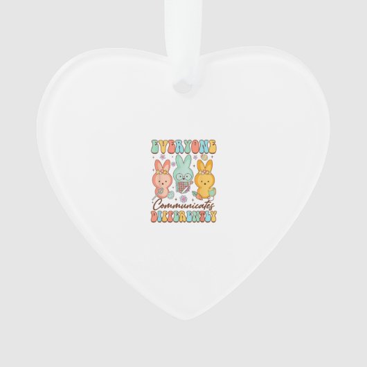 Easter Speech Therapy SLP Everyone Communicates Di Ornament (Vorderseite)