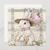 Easter Spring Bunny Feiertagskarte (Vorne/Hinten)