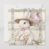 Easter Spring Bunny Feiertagskarte (Vorderseite)