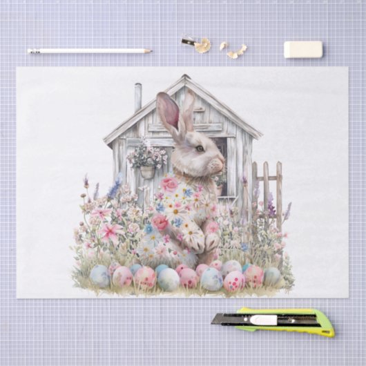 Easter Spring Bunny Tissue Paper Seidenpapier (Handwerk)
