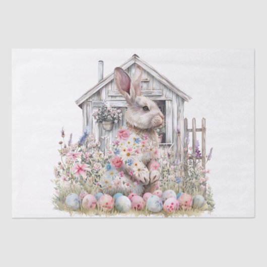 Easter Spring Bunny Tissue Paper Seidenpapier (Vorderseite)