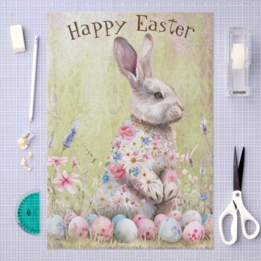 Easter Spring Bunny Tissue Paper Seidenpapier (Handwerk)