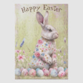 Easter Spring Bunny Tissue Paper Seidenpapier (Vorderseite)