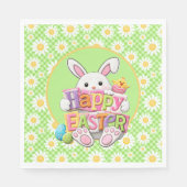 Easter Spring Daisy Bunny  Serviette (Vorderseite)