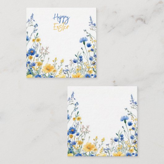 Easter Spring Flowers  Begleitkarte (Vorne/Hinten)