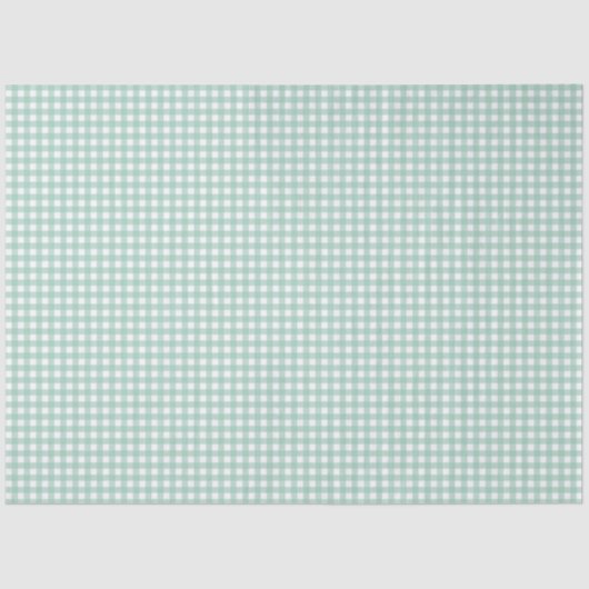 Easter Spring Mint Green Gingham Seidenpapier (Vorderseite)