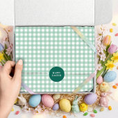 Easter Spring Mint Green Gingham Seidenpapier