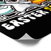 Easter Squad Dabbing Bunny Chick Egg Hunting Match Poster (Ecke)