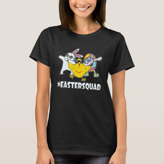 Easter Squad Dabbing Bunny Chick Egg Hunting Match T-Shirt (Vorderseite)