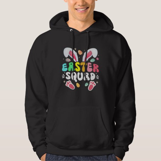 Easter Squad Family Matching Easter Day Bunny Egg Hoodie (Vorderseite)