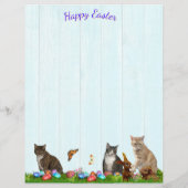 Easter Stationery - With Cats, Bunnies, and Eggs (Rückseite)