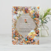 Easter Sunday Birthday Celebrations Einladung (Stehend Vorderseite)