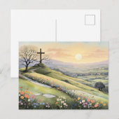Easter sunrise art illustration feiertagspostkarte (Vorne/Hinten)