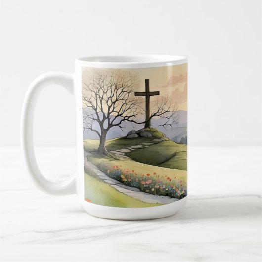 Easter sunrise art illustration kaffeetasse (Links)