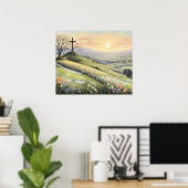 Easter sunrise art illustration poster (Heimbüro)