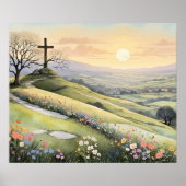 Easter sunrise art illustration poster (Vorne)