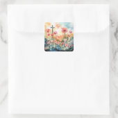 Easter Sunrise Quadratischer Aufkleber (Tasche)