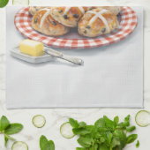 Easter Tea Towel | Hot Cross Buns Kitchen Gift Geschirrtuch (Gefaltet)