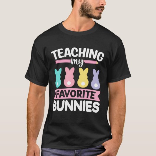 Easter Teacher Bunny Teaching My Favorite Bunnies  T-Shirt (Vorderseite)