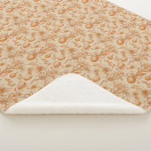 Easter Toile de Jouy Eggs and Tulips Pattern Sherpadecke (3/4)