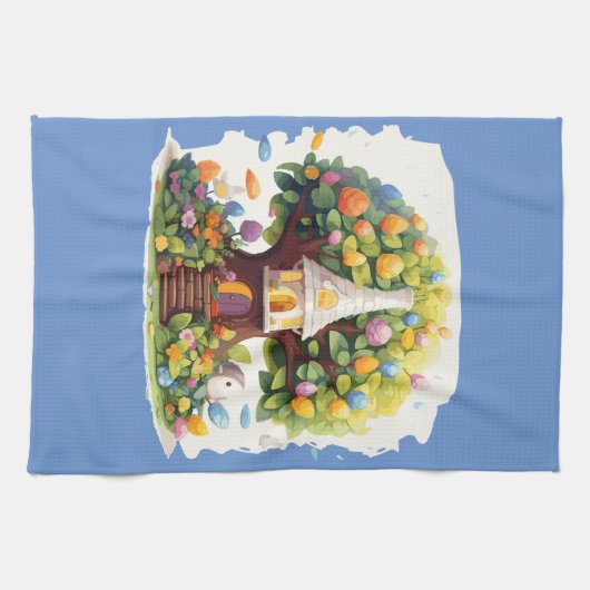 Easter Tree Geschirrtuch (Horizontal)