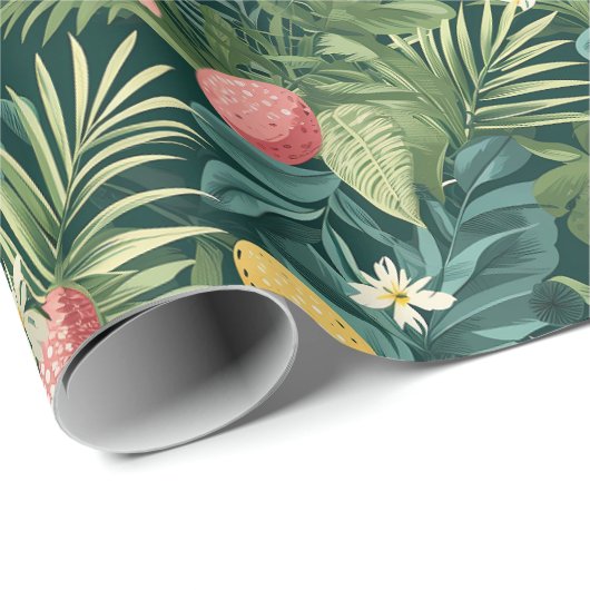 Easter Tropical Spring Leaves Beach Geschenkpapier (Rolleneckpunkt)