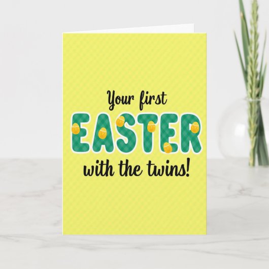 Easter Twins First Celebration Card Karte (Vorderseite)