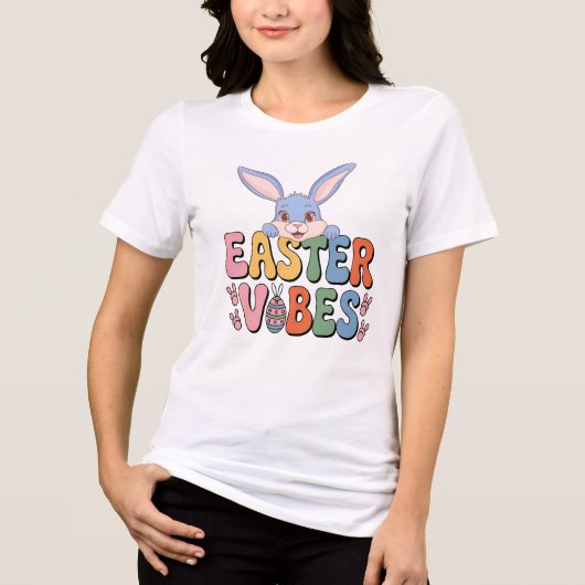 Easter Vibes, Bunny Ears Tri-Blend Shirt (Vorderseite)