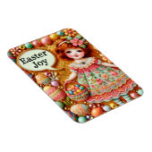 EASTER ~ Vintage girl eggs ~ Flexible Photo Magnet (Rechte Seite)