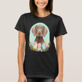 Easter Weimaraner Bunny Eggs Dog on Easter Weimara T-Shirt (Vorderseite)