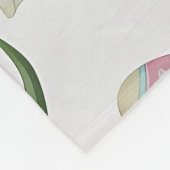 Easter Whimsy – Seamless Bunny & Lily Pattern Fleecedecke (Ecke)