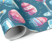 Easter Wine Lover  Geschenkpapier (Rolleneckpunkt)