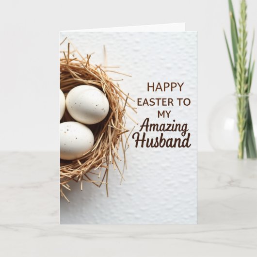Easter Wishes Husband Card Karte (Vorderseite)