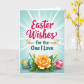 Easter Wishes Love Card Karte (Gelbe Blume)