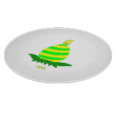 Easter Wishes Round Glass Cutting Board Schneidebrett (Ecke)