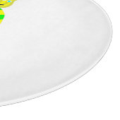 Easter Wishes Round Glass Cutting Board Schneidebrett (Ecke)