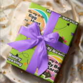 Easter Wrapping Paper Jelly Bean Signs Geschenkpapier