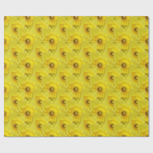 Easter Wrapping Paper Spring Daffodil Gift Paper Geschenkpapier (Flach)