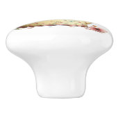 Easter Yellow Pink Watering Can of Flowers Keramikknauf (Seitenansicht)