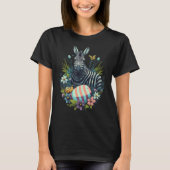 Easter Zebra Bunny Eggs on Easter Zebra T-Shirt (Vorderseite)