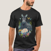 Easter Zebra Bunny Eggs on Easter Zebra T-Shirt (Vorderseite)