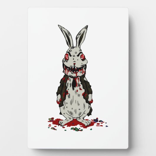 Easter Zombie Rabbit Halloween Bunny Fotoplatte (Vorderseite)