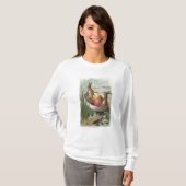 EasterBunnies in einem Boot mit farbigen Eiern T-Shirt (Vorne ganz)
