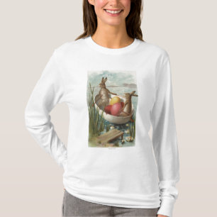 EasterBunnies in einem Boot mit farbigen Eiern T-Shirt