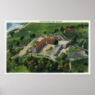 Eastern Aerial View of the Fort Grounds Poster