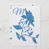 Eastern Blue Peloral Einladung (Vorne/Hinten)